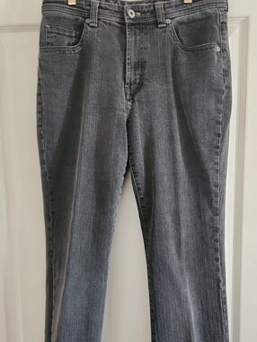 Chico's Washed Charcoal Straight Leg Jeans